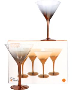 Cosy & Trendy martini glazen Set Vier Value Copper