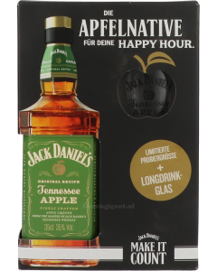 Jack Daniels Apple Cadeau + Glas