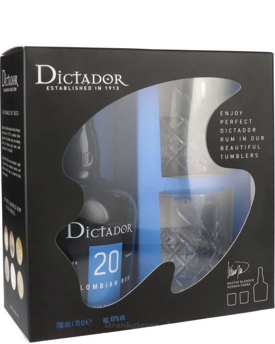Dictador 20 Years + 2 Glazen