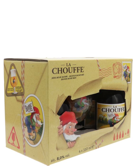La Chouffe Cadeaupakket met Glas