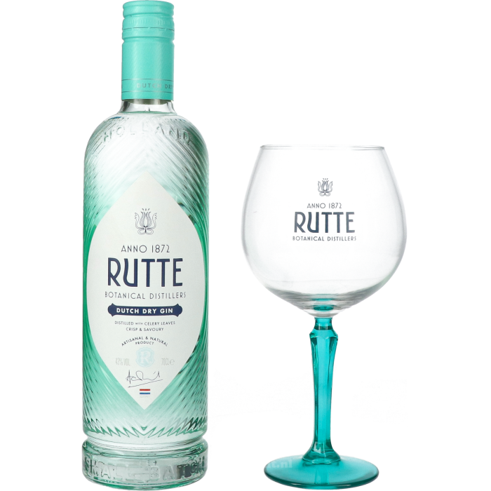 Rutte Dry Gin Cadeaupakket Met Glas