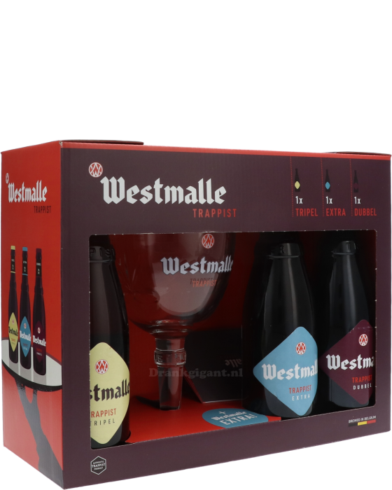 Westmalle Cadeaupakket 3 Flessen + Bokaal