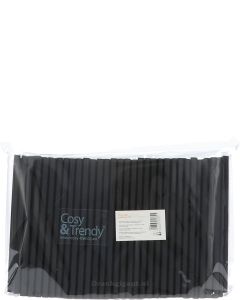Cosy & Trendy Biologisch Afbreekbare Rietjes 14cm Zwart Dik