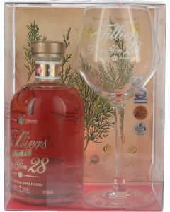 Filliers Dry Pink Gin 28 + Copa Glas