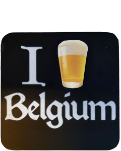 I Beer Belgium Biervilt Zwart