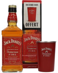 Jack Daniels Tennessee Fire Met Tinnen Cup