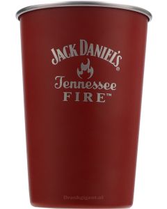 Jack Daniels Tennessee Fire Tinnen Cup