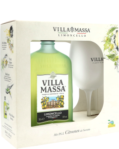 Villa Massa Limoncello Giftpack Met Luxe Frosted Likeurglas